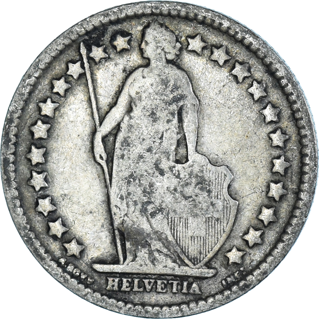 Moneda, Suiza, 1/2 Franc, 1898