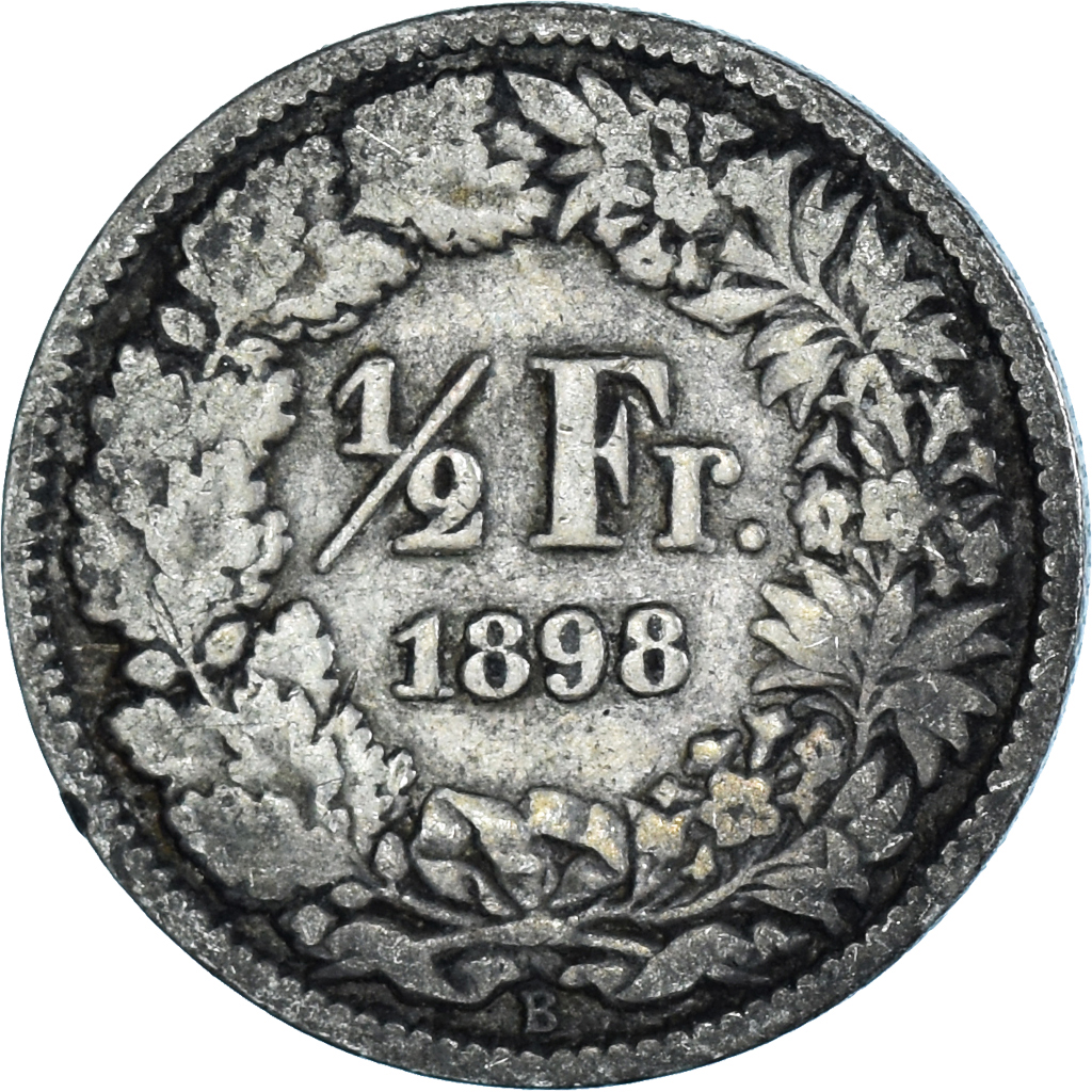 Moneda, Suiza, 1/2 Franc, 1898
