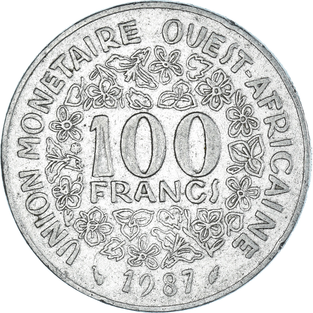 Coin, West African States, 100 Francs, 1987