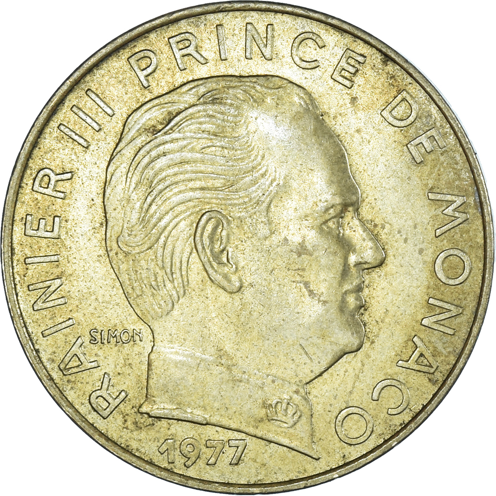Moneda, Mónaco, 20 Centimes, 1977