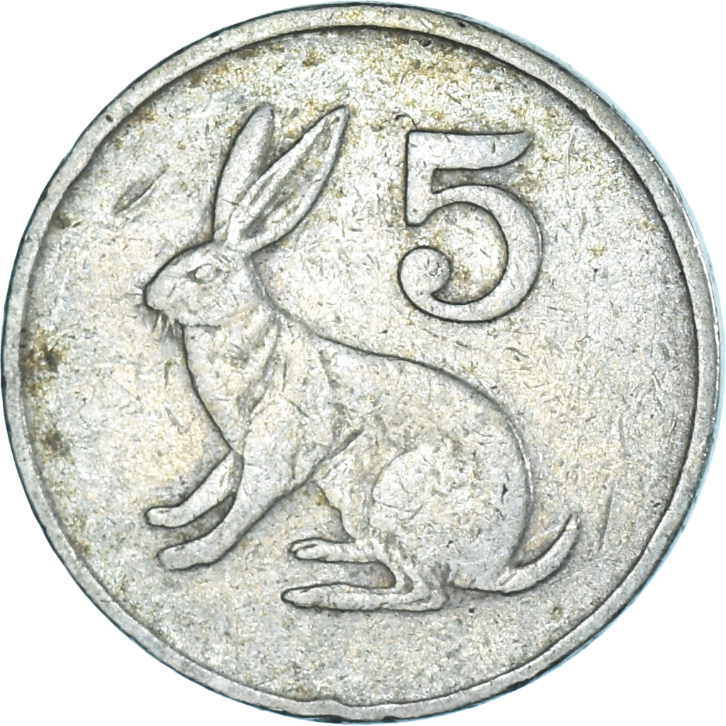 Moneda, Zimbabue, 5 Cents, 1980