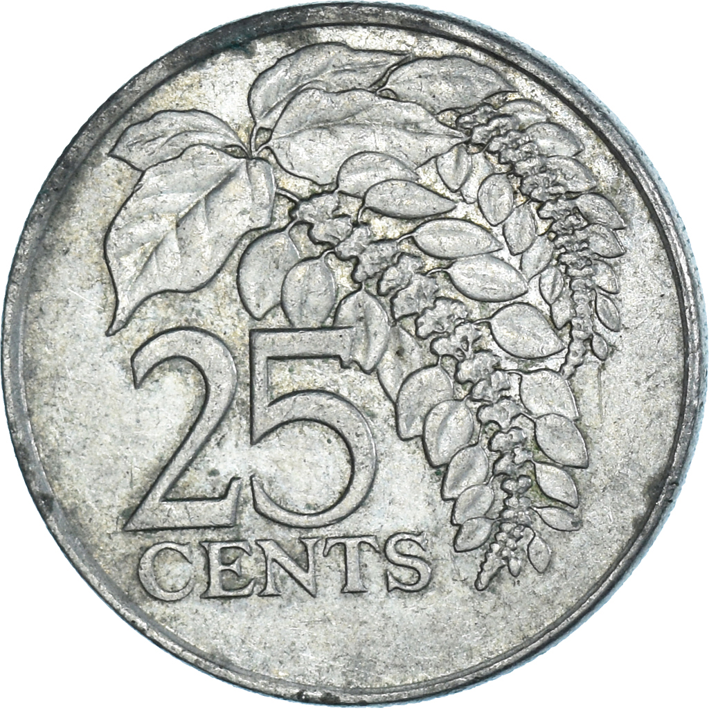 Moneda, TRINIDAD & TOBAGO, 25 Cents, 1979