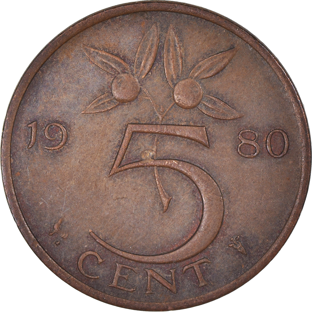 Moneda, Países Bajos, Cent, 1980