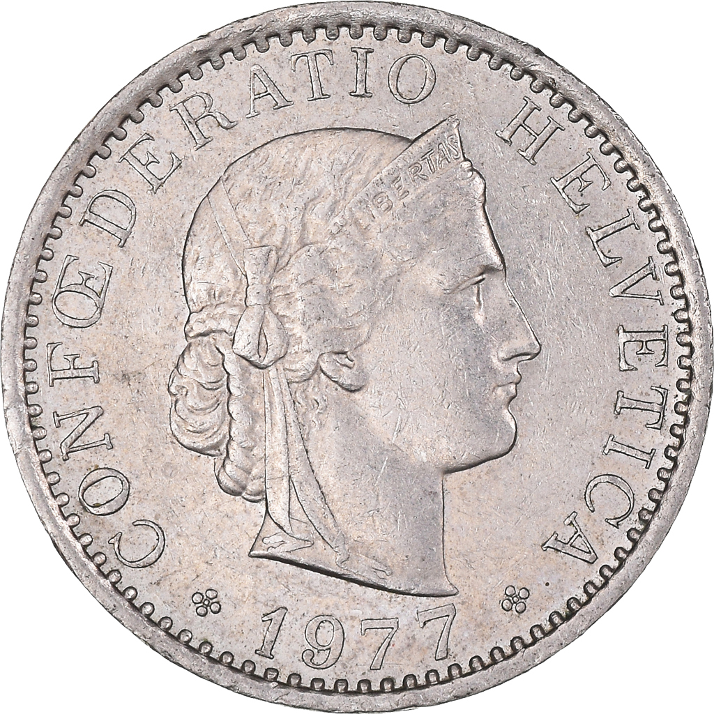 Moneda, Suiza, 20 Rappen, 1977