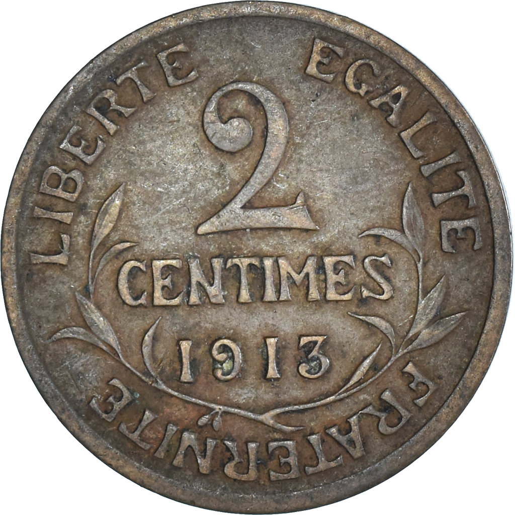 Coin, France, 2 Centimes, 1913