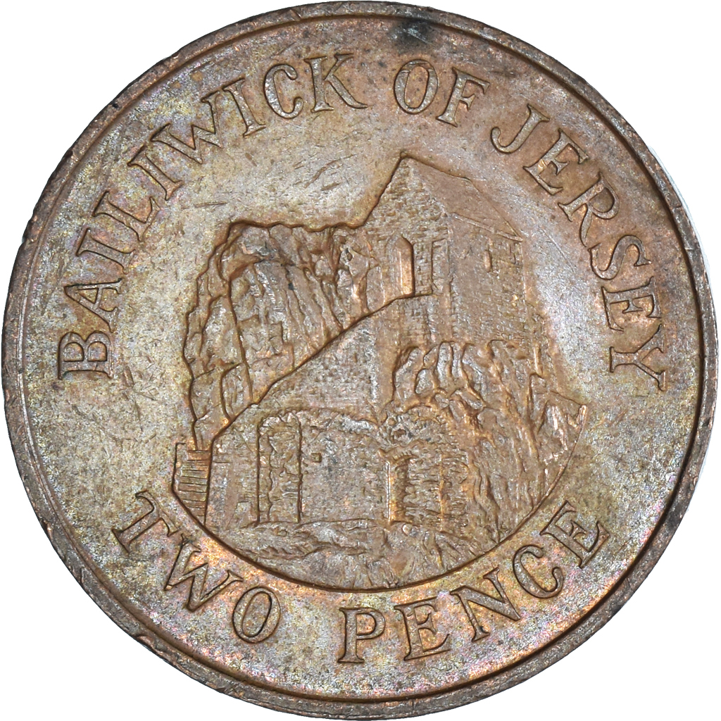 Coin, Jersey, 2 Pence, 1985