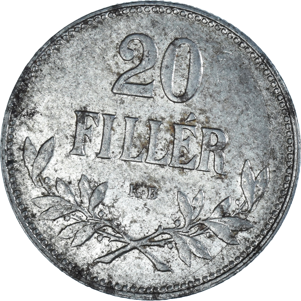 Moneda, Hungría, 20 Fillér, 1916