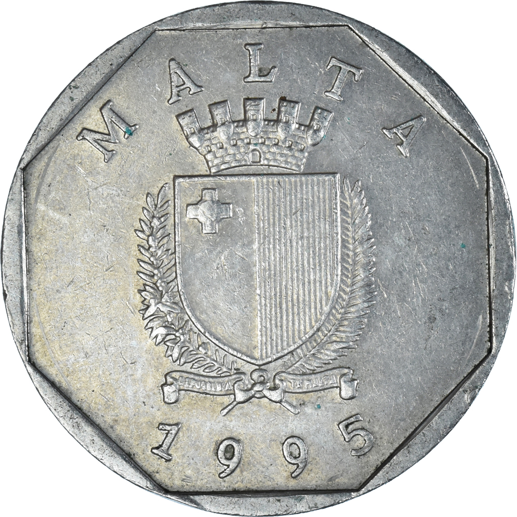 Coin, Malta, 50 Cents, 1995