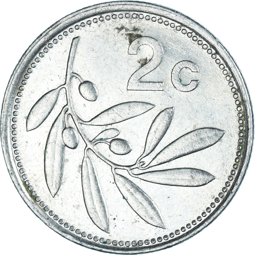 Moneda, Malta, 2 Cents, 1998