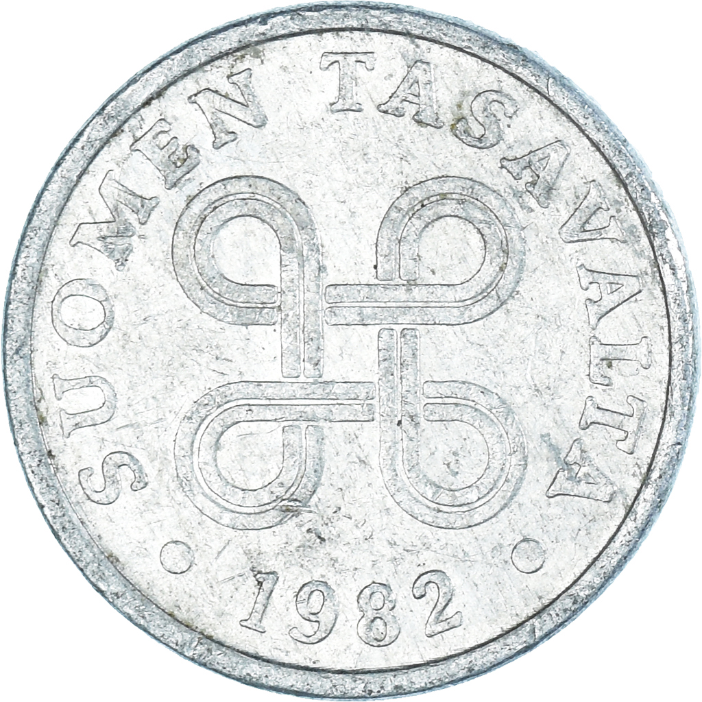 Moneda, Finlandia, 5 Pennia, 1982