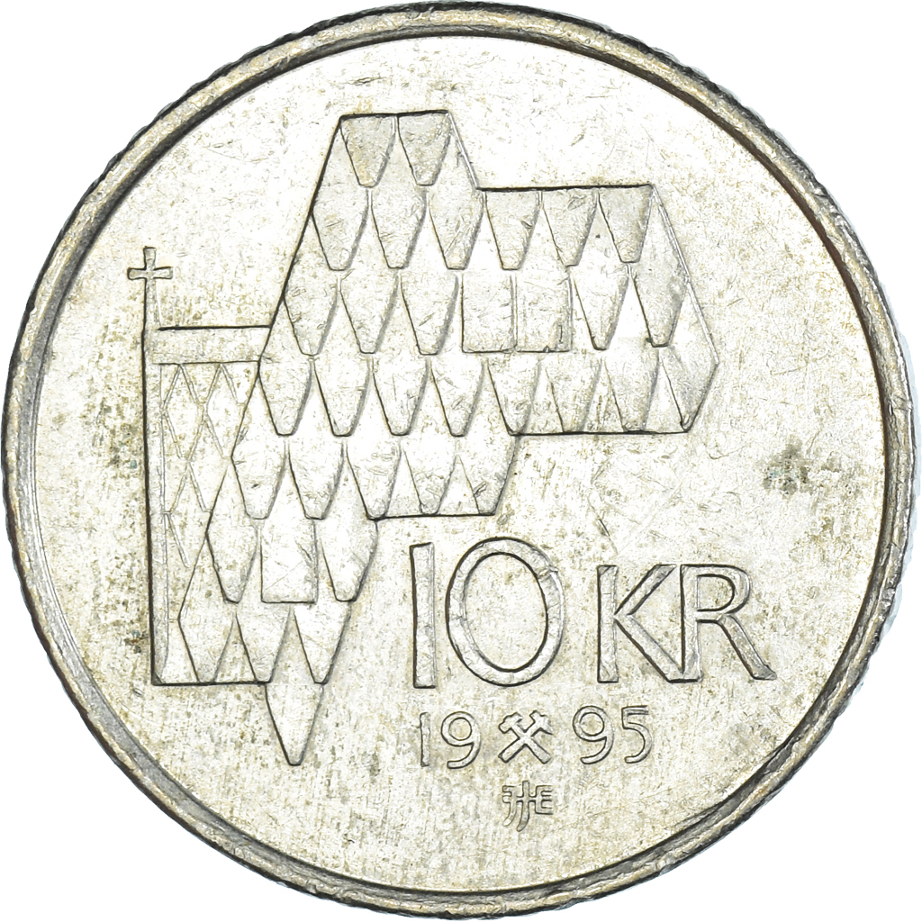 Moneda, Noruega, 10 Kroner, 1995