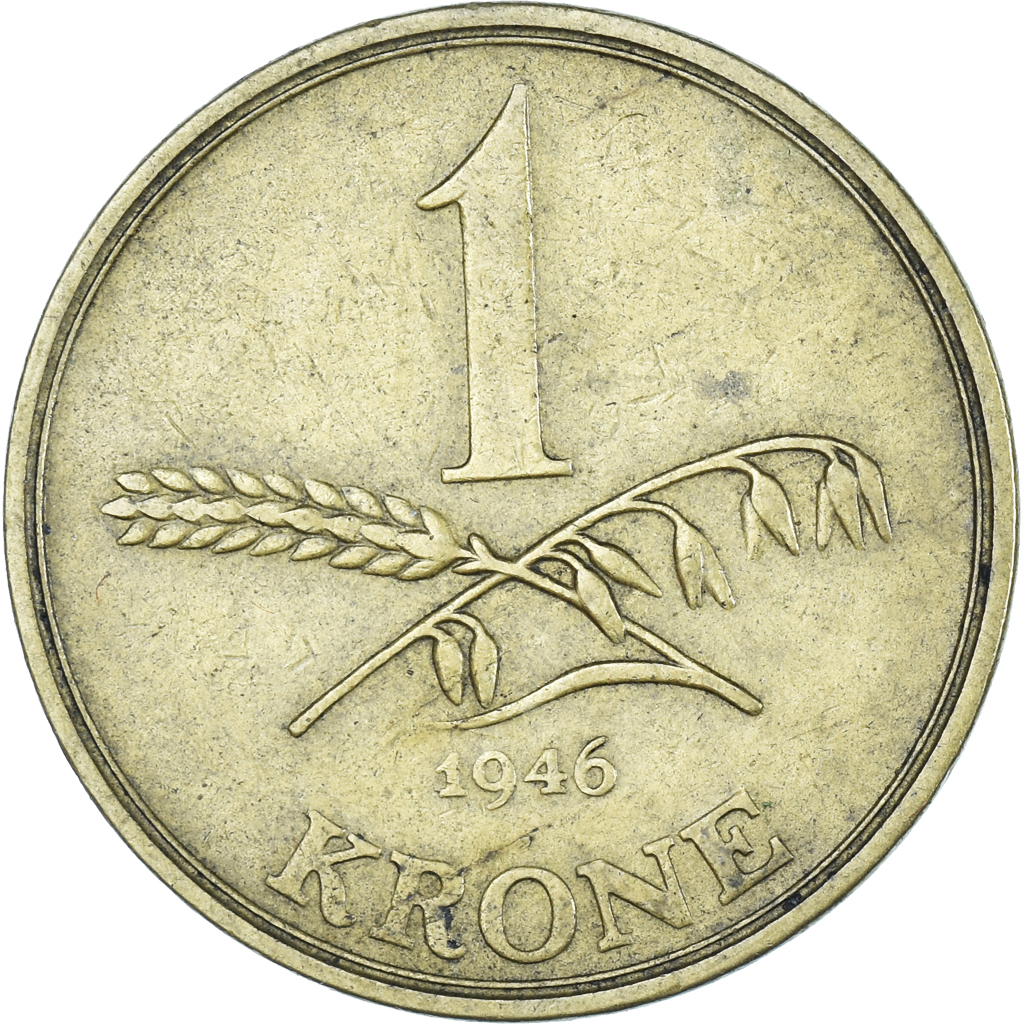 Moneda, Dinamarca, Krone, 1946