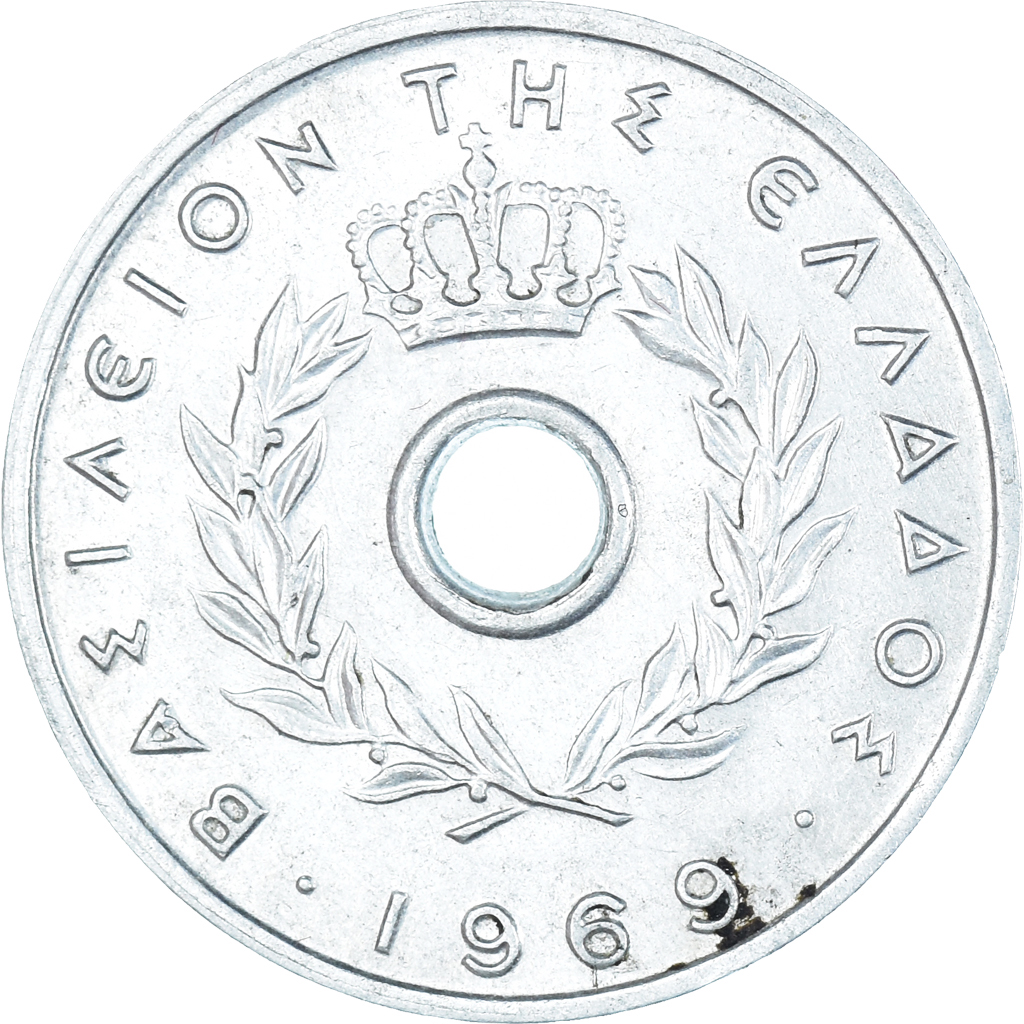 Moneda, Grecia, 10 Lepta, 1969