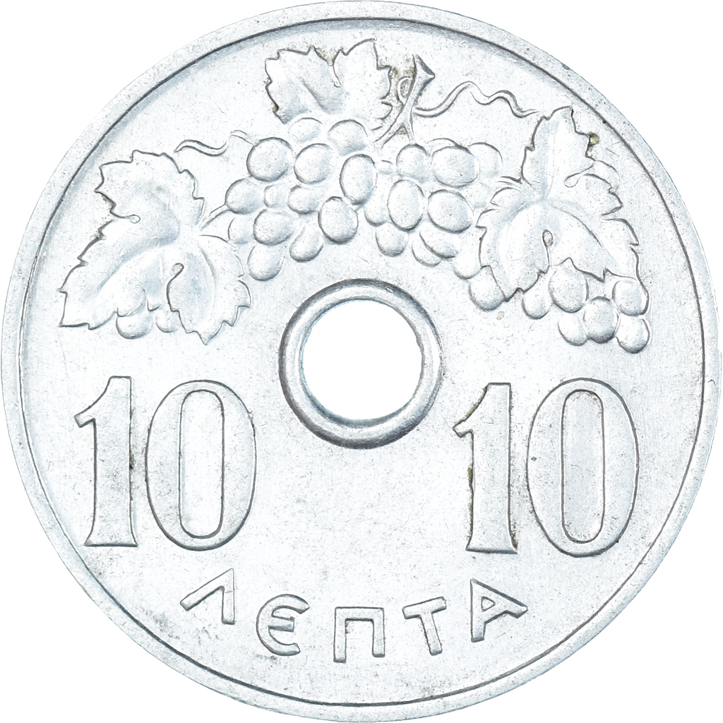 Moneda, Grecia, 10 Lepta, 1969