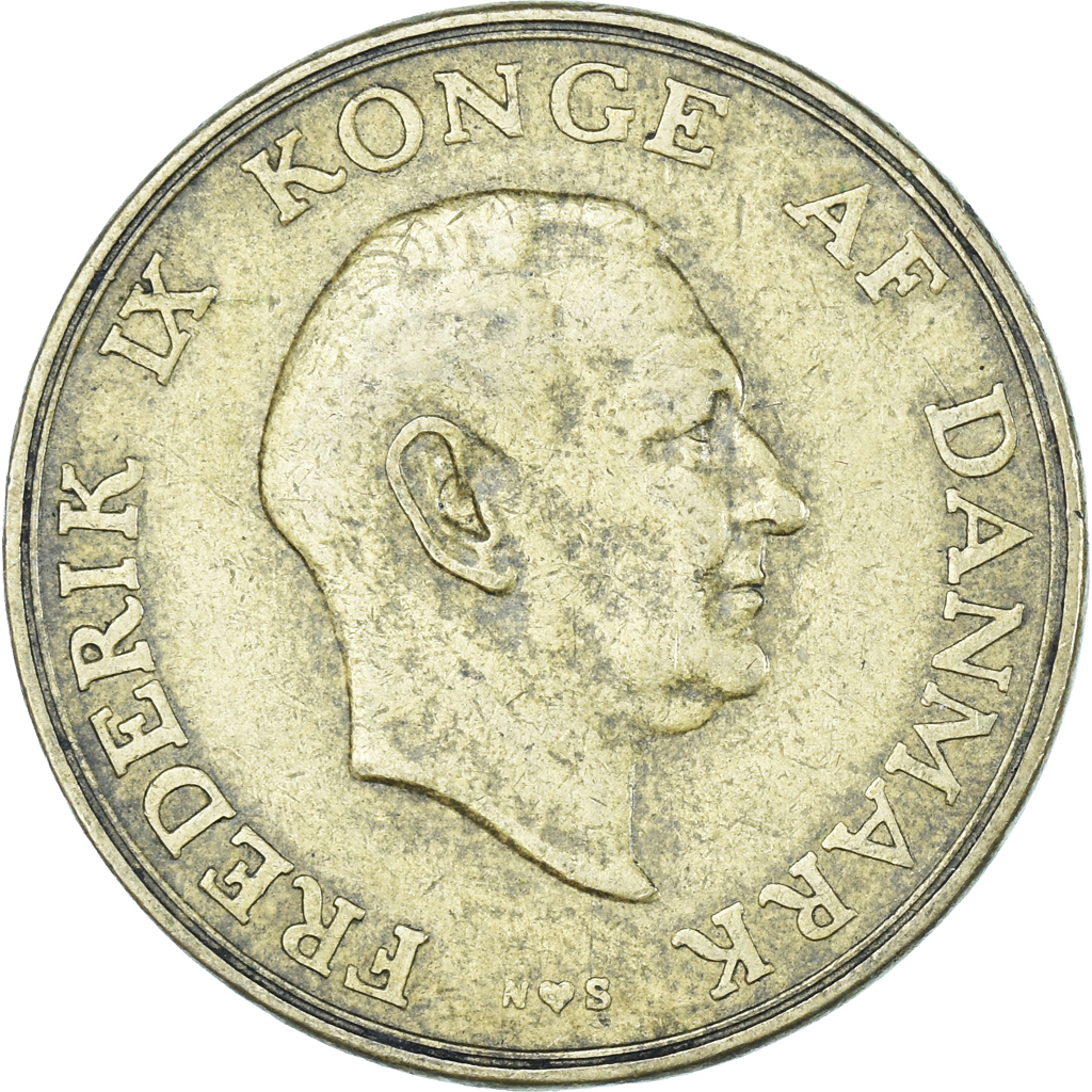 Moneda, Dinamarca, Krone, 1955