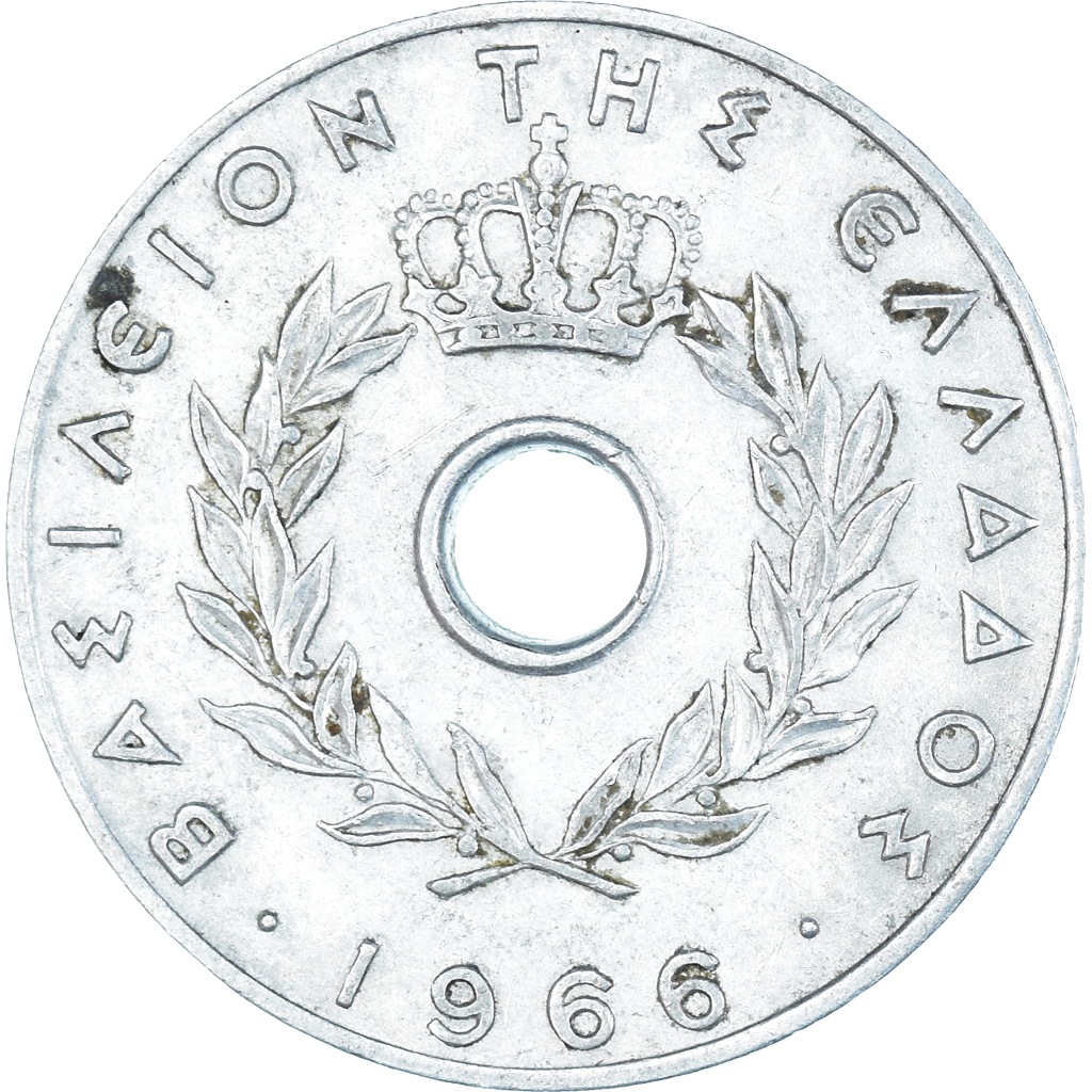 Moneda, Grecia, 20 Lepta, 1966