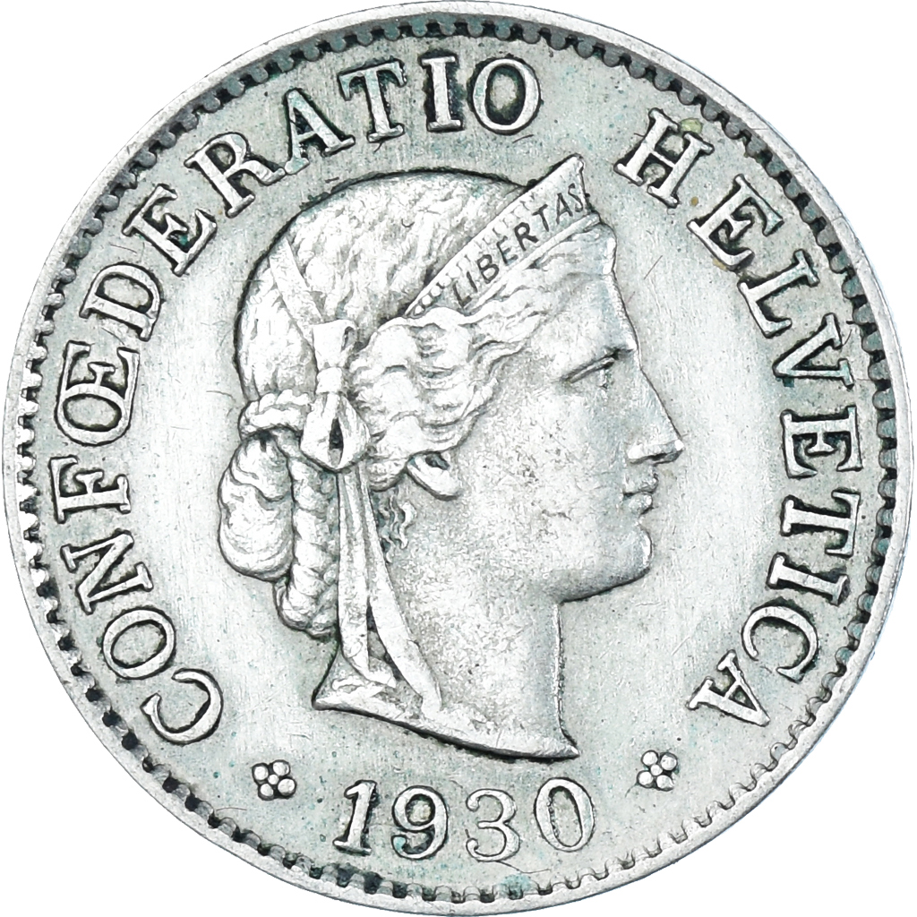 Moneda, Suiza, 5 Rappen, 1930