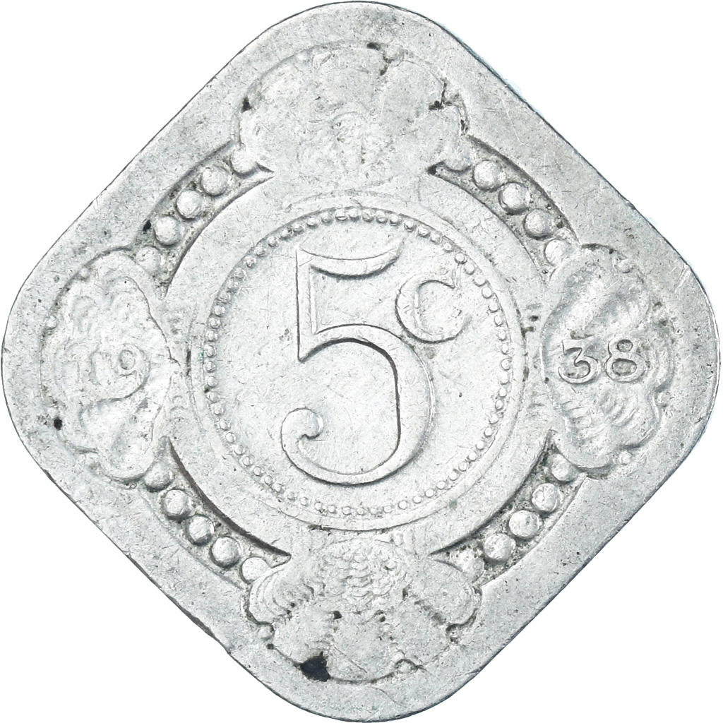 Coin, Netherlands, 5 Cents, 1938