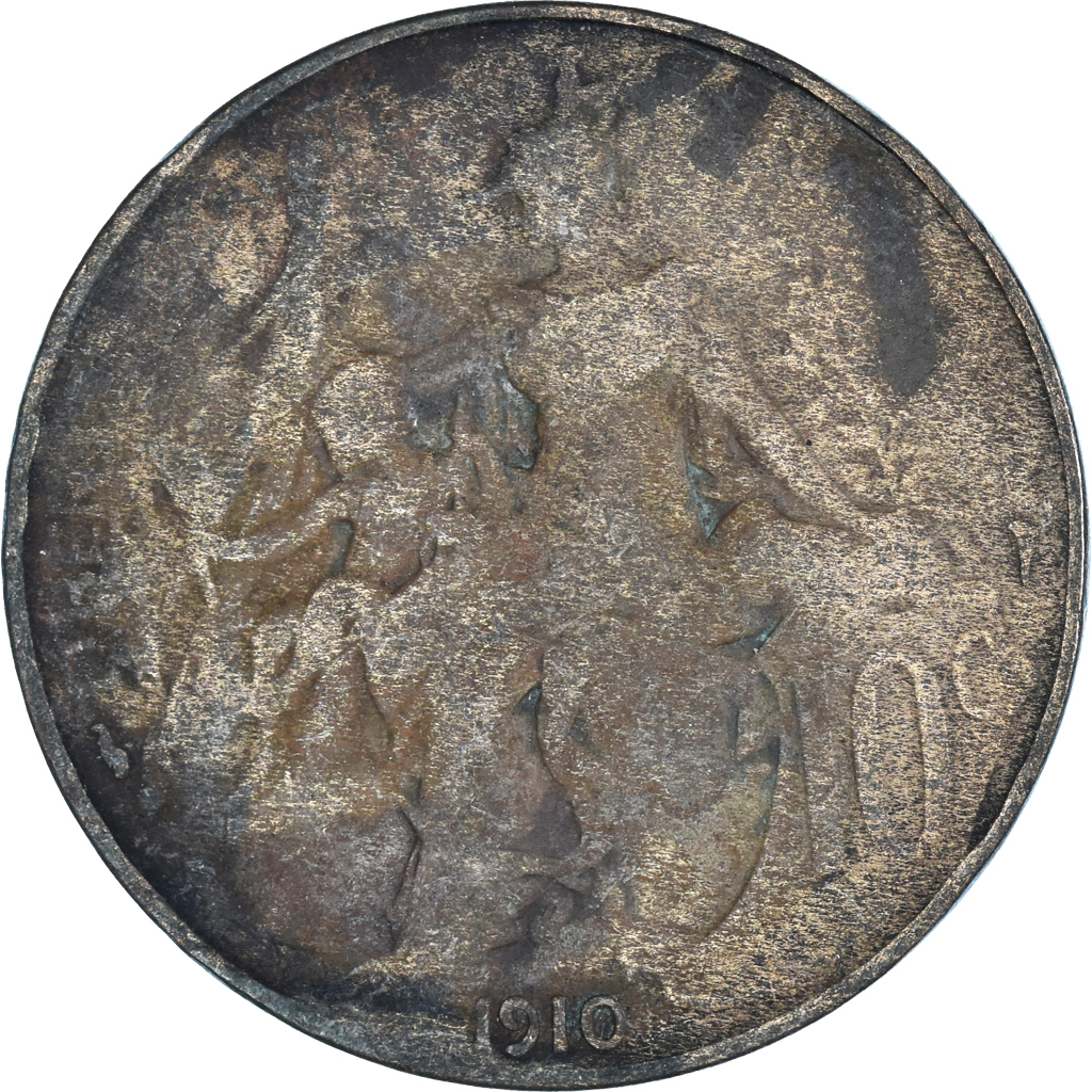 Moneda, Francia, 10 Centimes, 1910