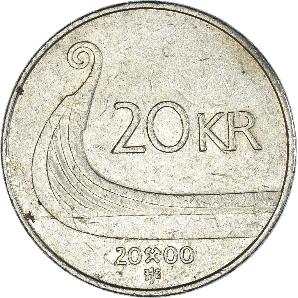Coin, Norway, 20 Kroner, 2000 | European Coins