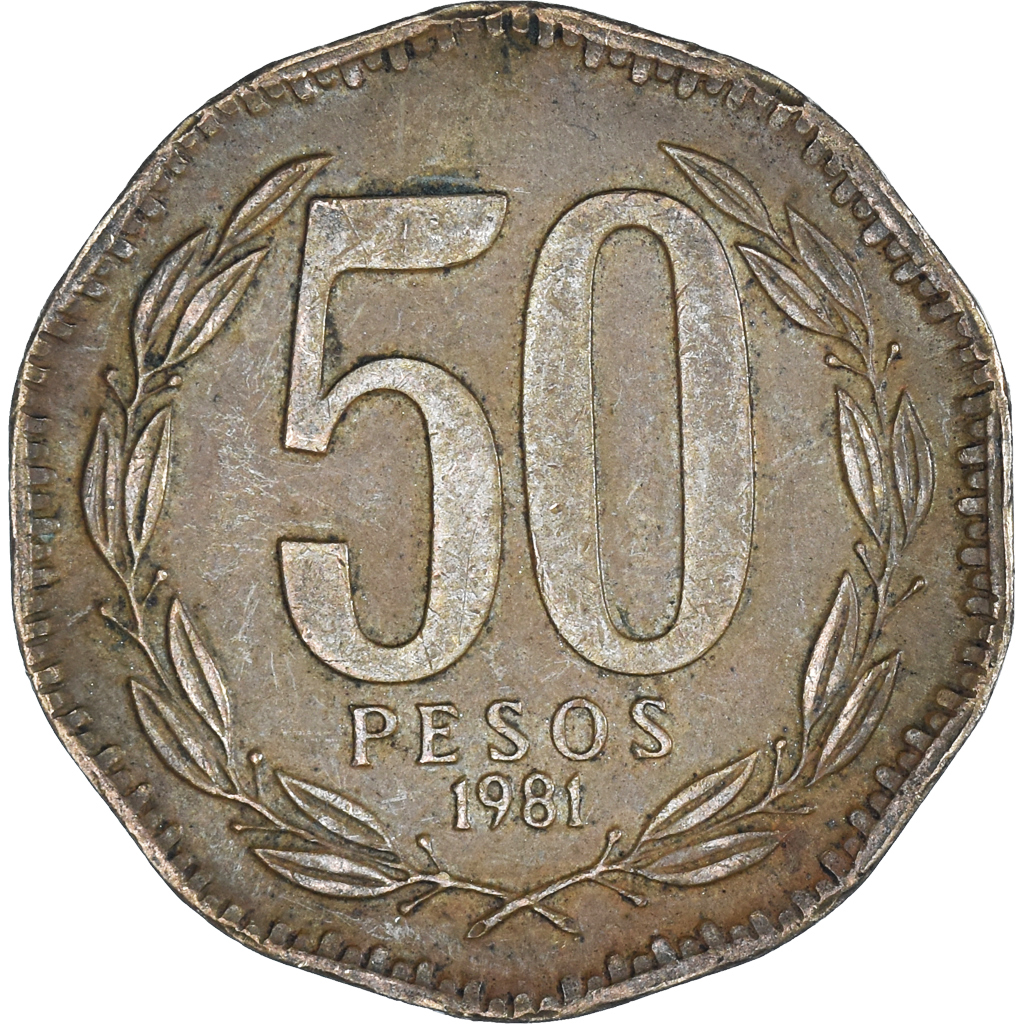 Moneda, Chile, 50 Pesos, 1981