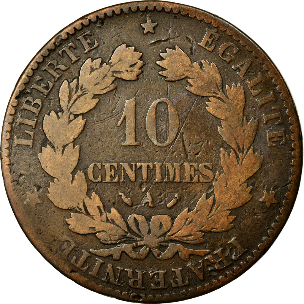 Coin, France, Cérès, 10 Centimes, 1883, Paris, , Bronze, KM:815.1