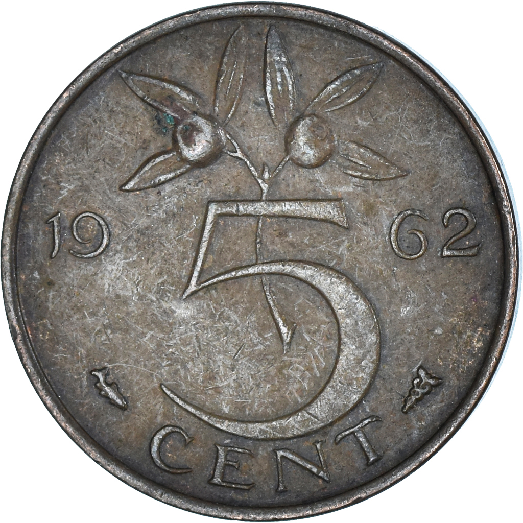 Coin, Netherlands, 5 Cents, 1962 | European Coins