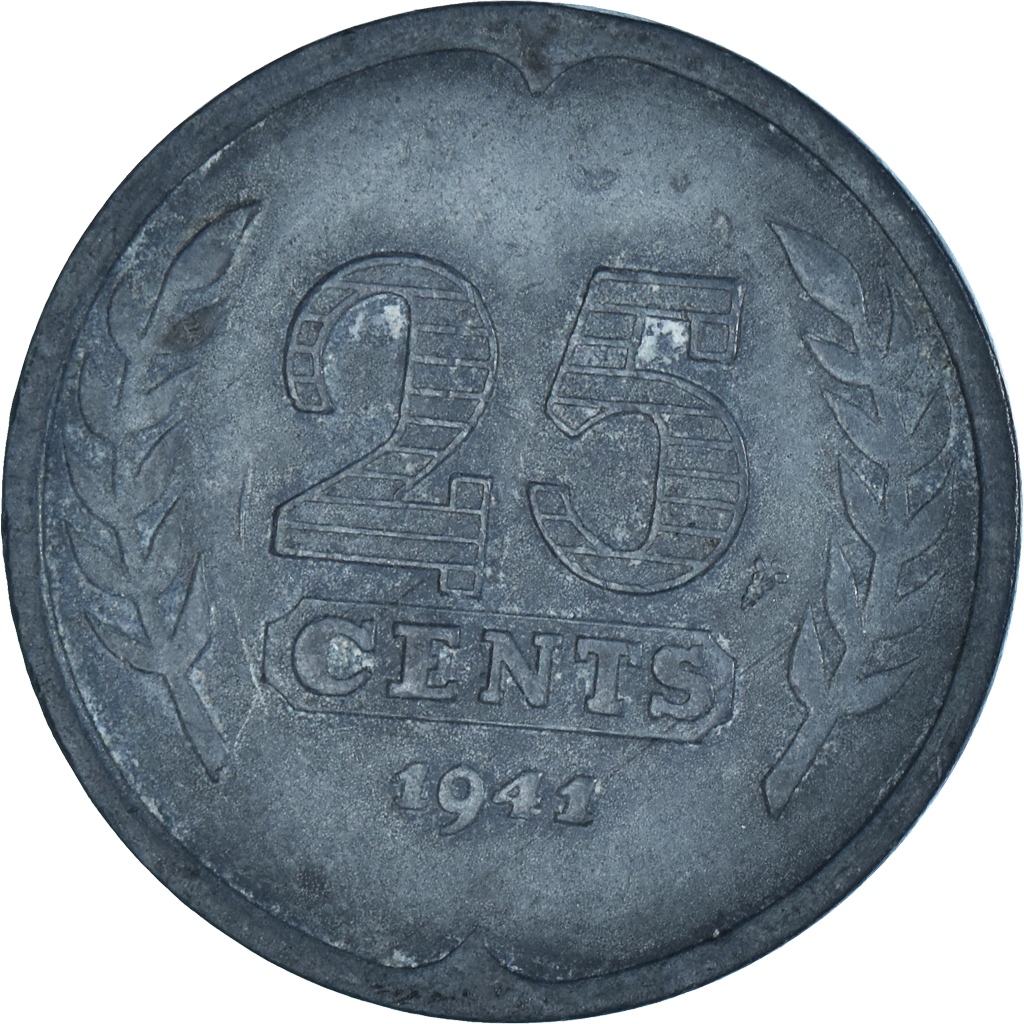 Coin, Netherlands, 25 Cents, 1941