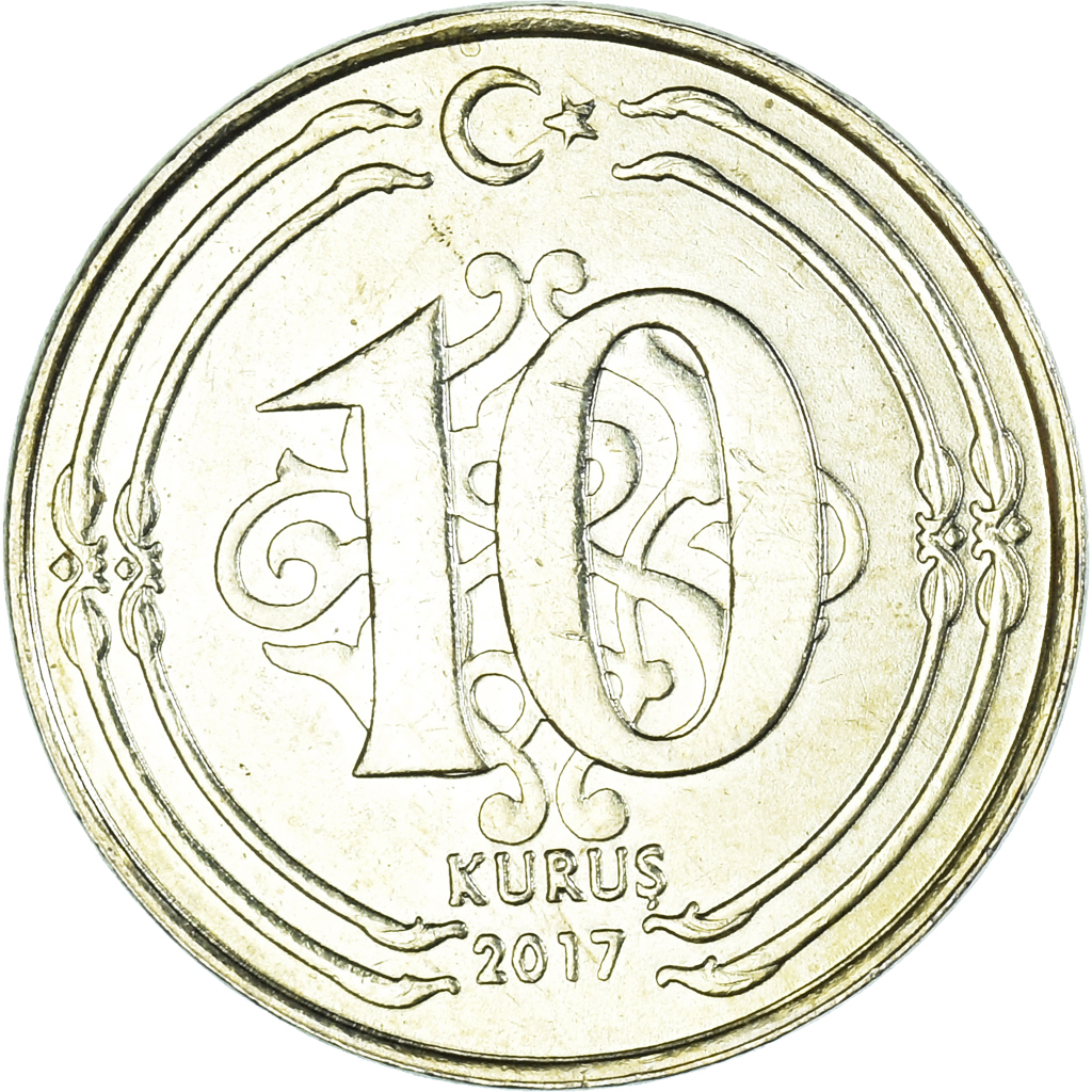 Moneda, Turquía, 10 Kurus, 2017