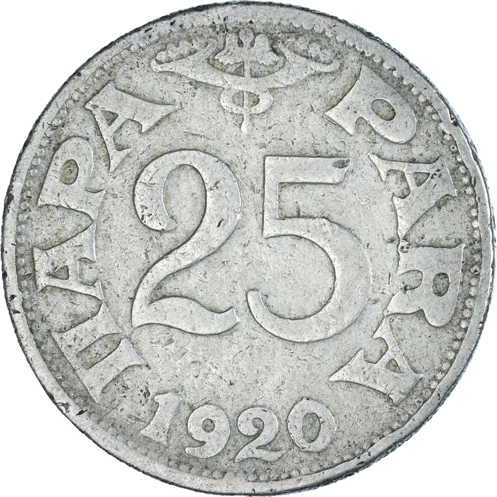 Moneda, Yugoslavia, 25 Para, 1920