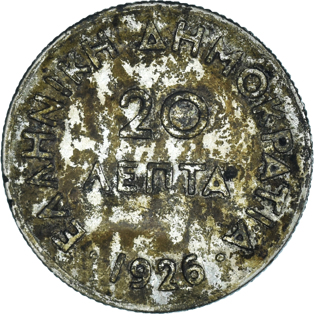 Moneda, Grecia, 20 Lepta, 1926