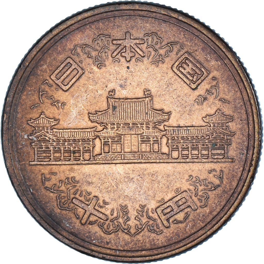 Coin, Japan, 10 Yen, 1955