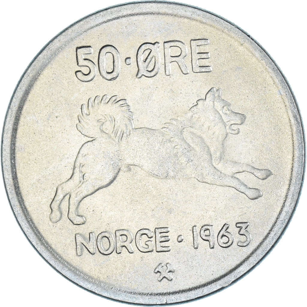 Moneda, Noruega, 50 Öre, 1963