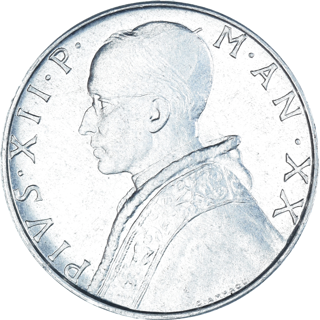 Coin, Vatican, 10 Lire, 1958