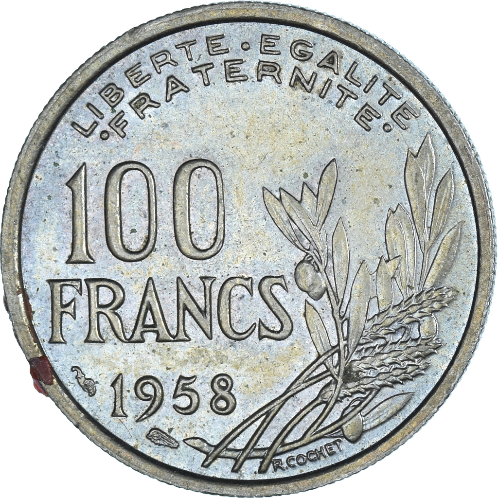 Coin, France, 100 Francs, 1958