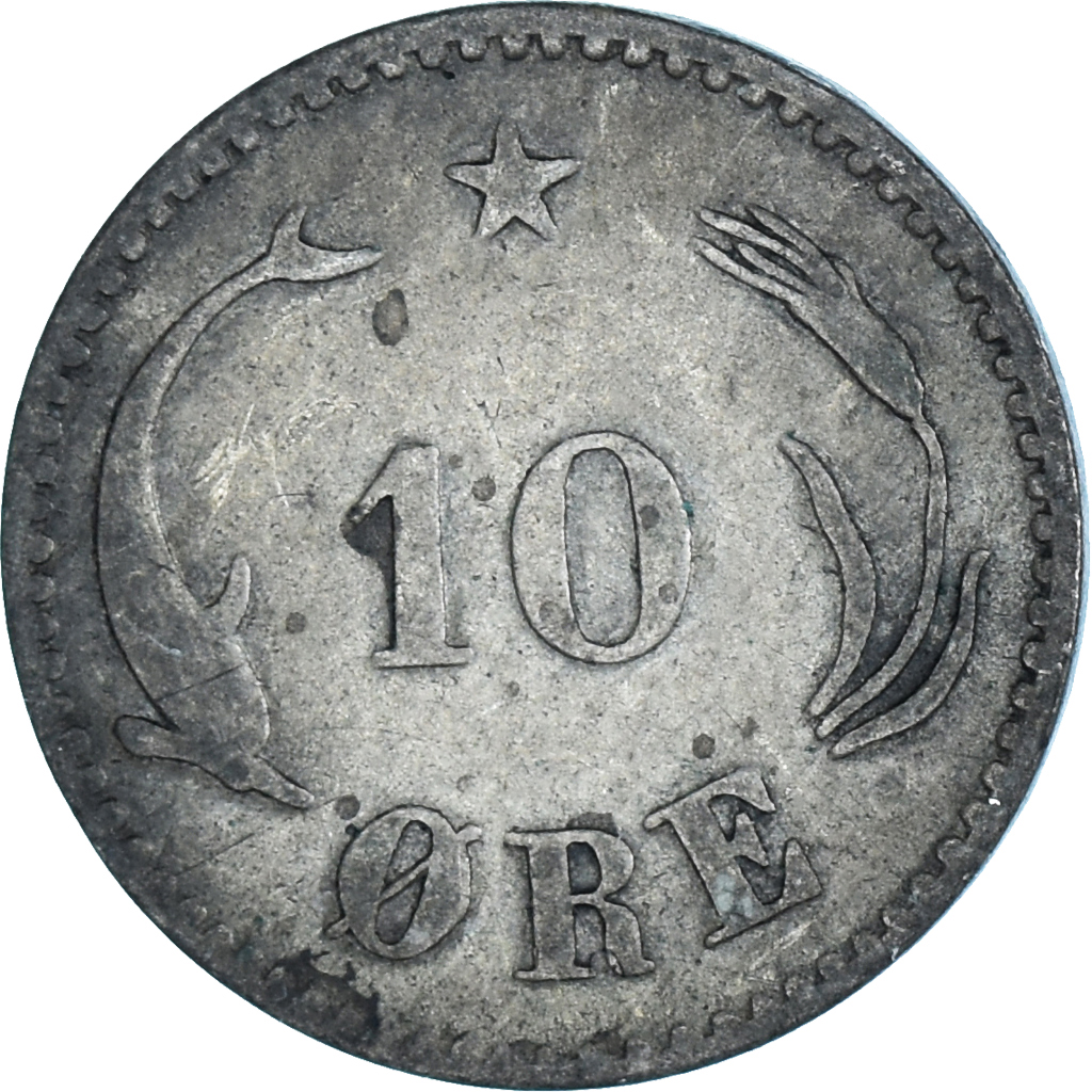 Moneda, Dinamarca, 10 Öre, 1874