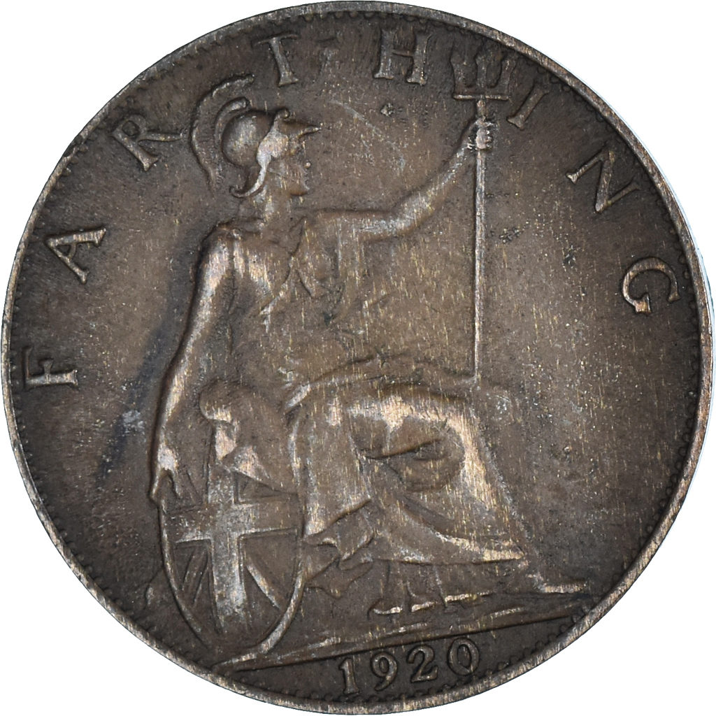 Moneda, Gran Bretaña, Farthing, 1920