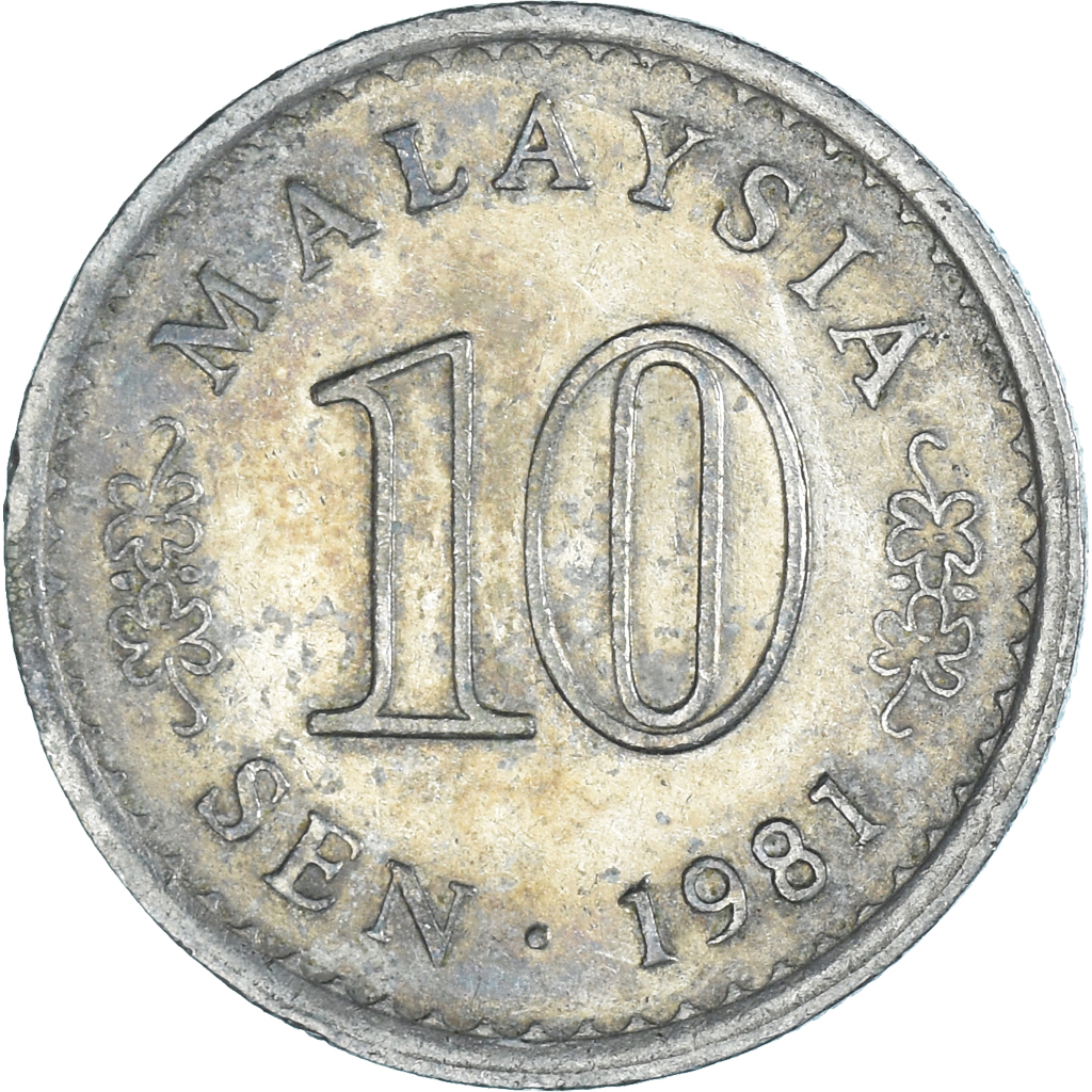 Moneda, Malasia, 10 Sen, 1981