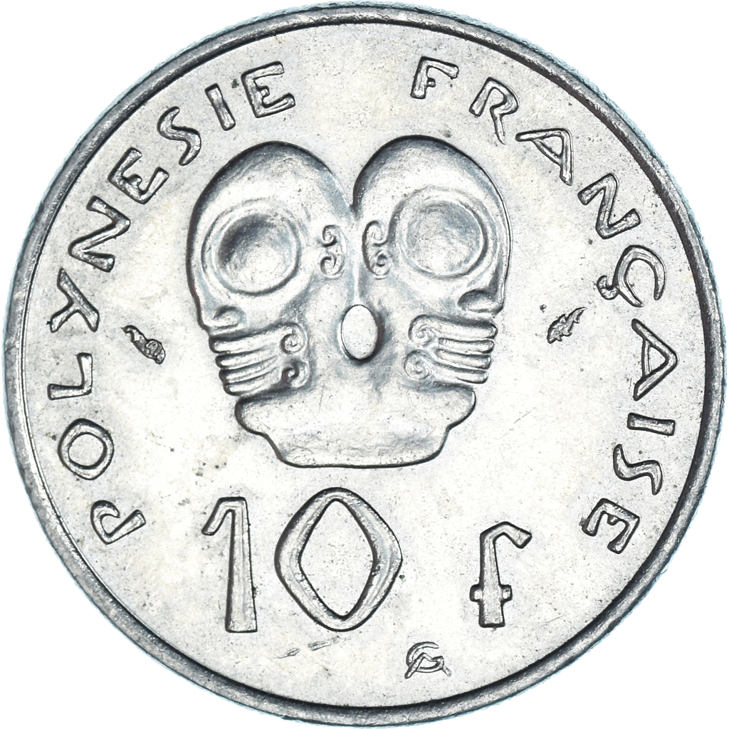 Moneda, Polinesia francesa, 10 Francs, 1993