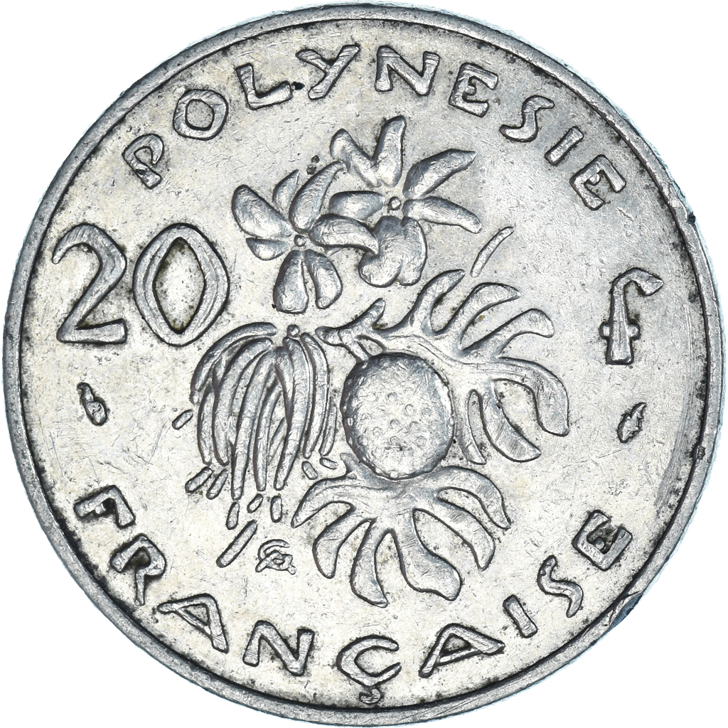 Moneda, Polinesia francesa, 20 Francs, 1977