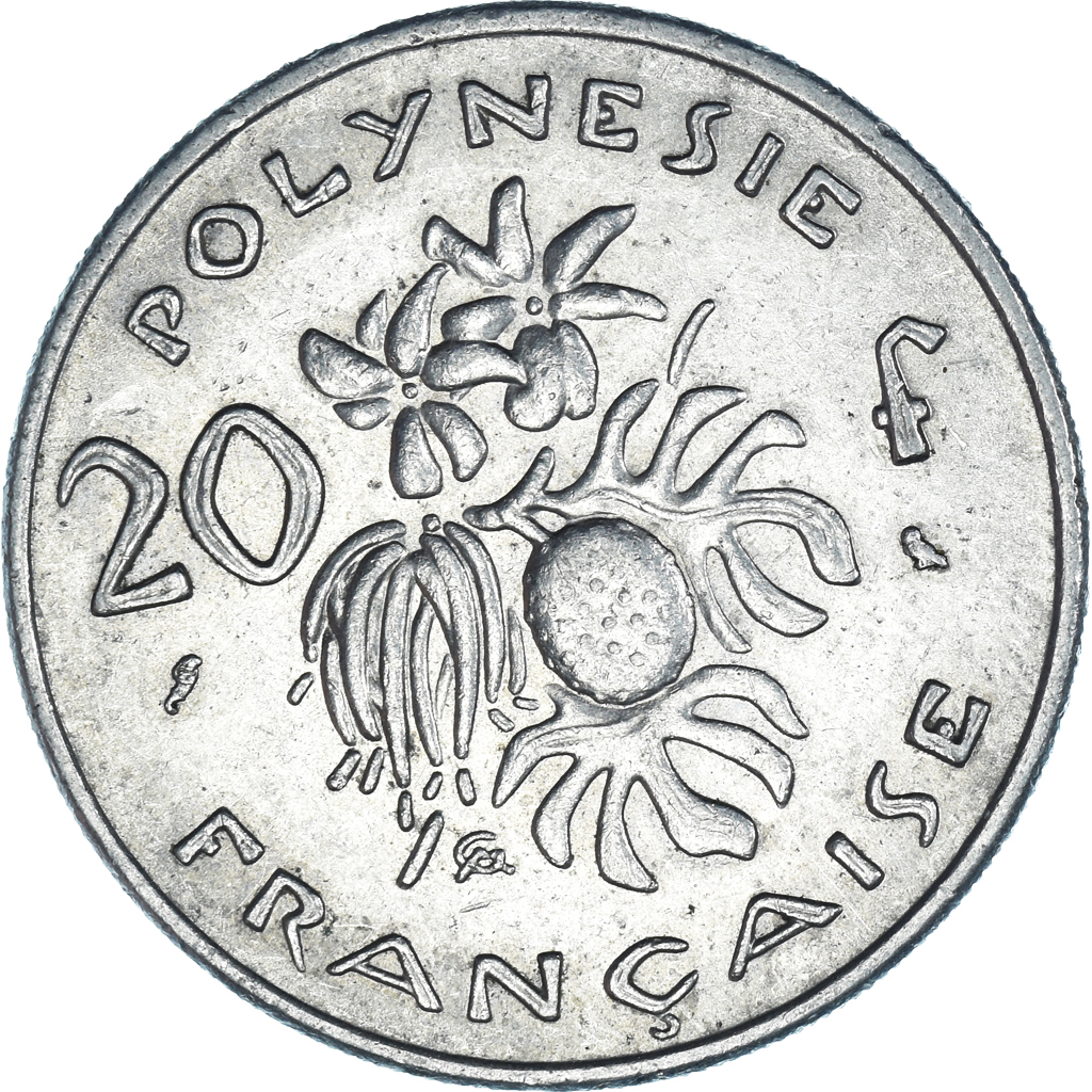 Moneda, Polinesia francesa, 20 Francs, 1970