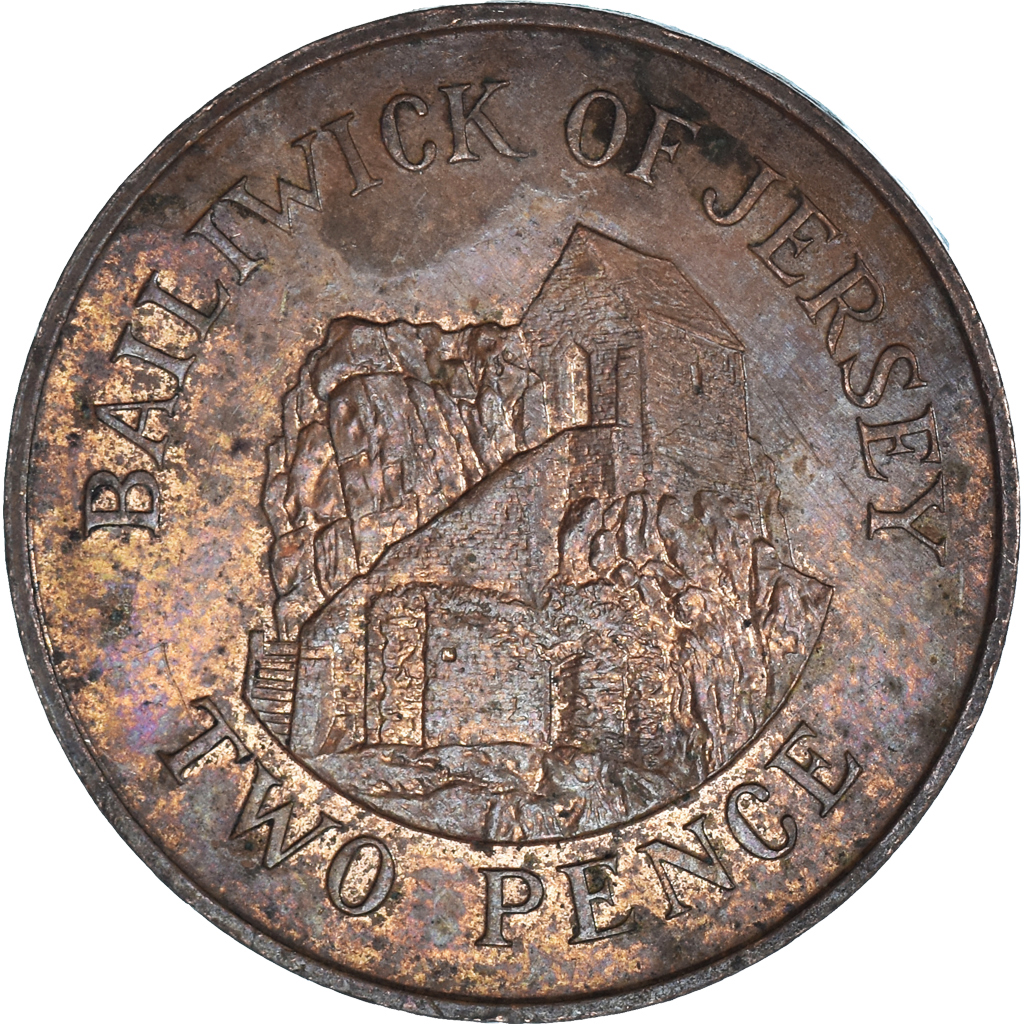 Coin, Jersey, 2 Pence, 1990