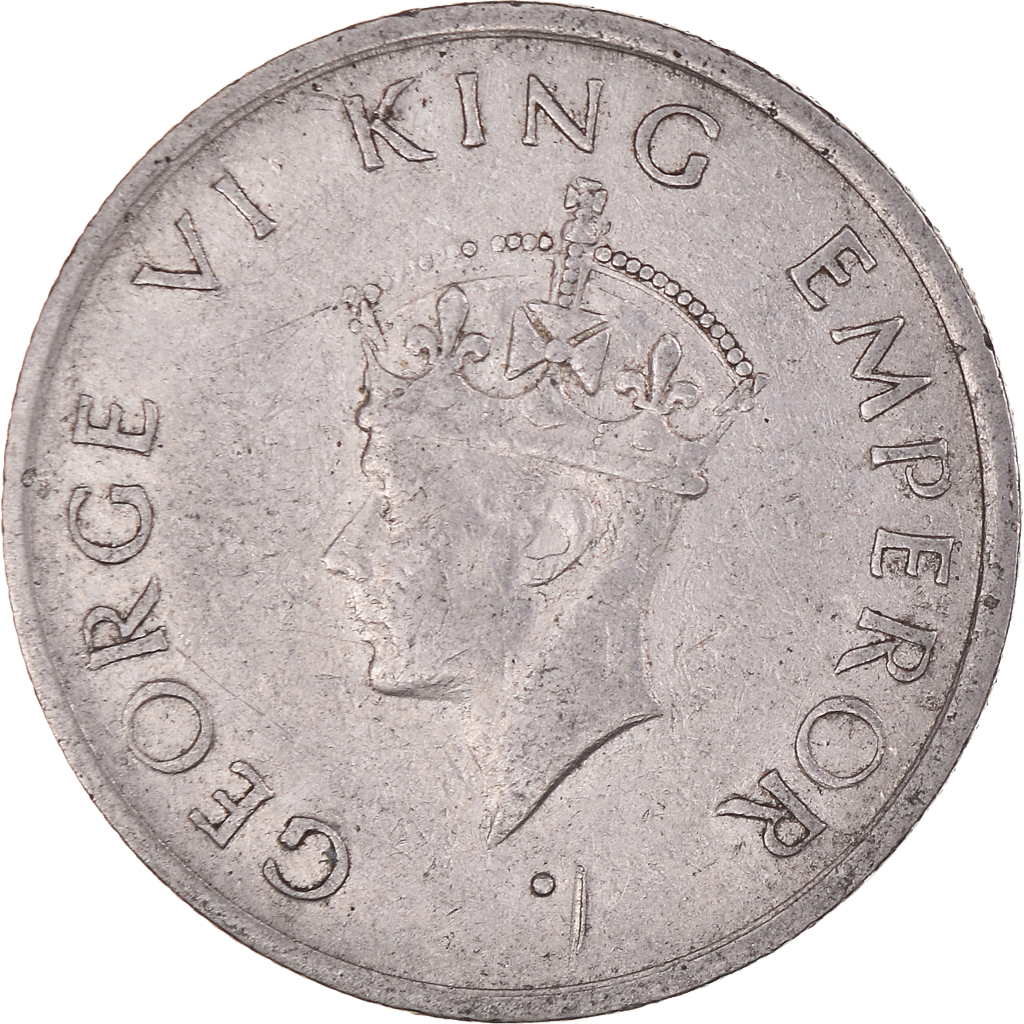Coin, India, 1/2 Rupee, 1946