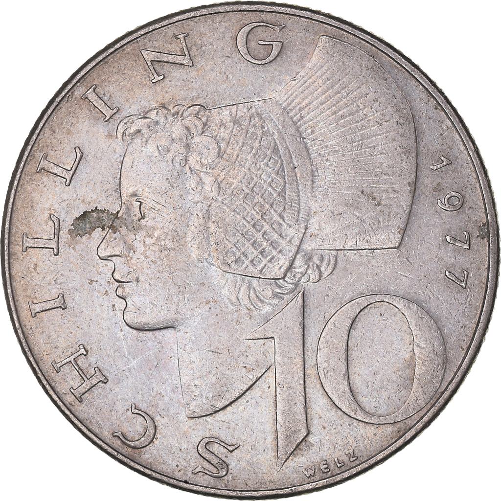 Moneda, Austria, 10 Schilling, 1977