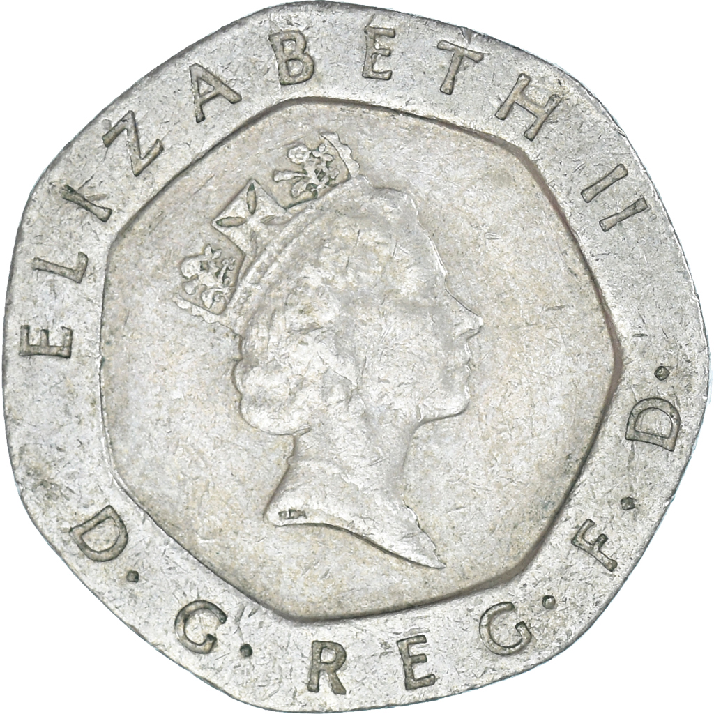 Moneda, Gran Bretaña, 20 Pence, 1991