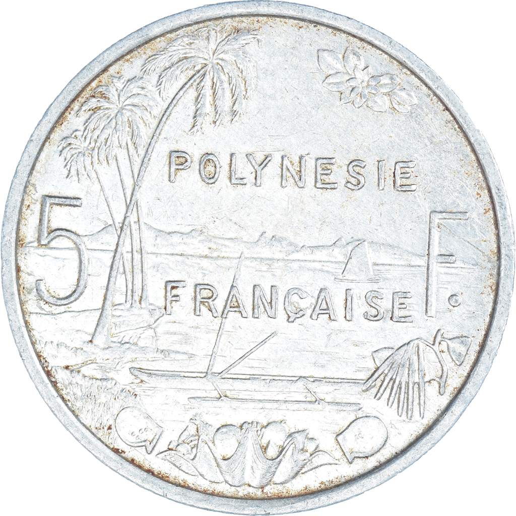 Moneda, Polinesia francesa, 5 Francs, 1984