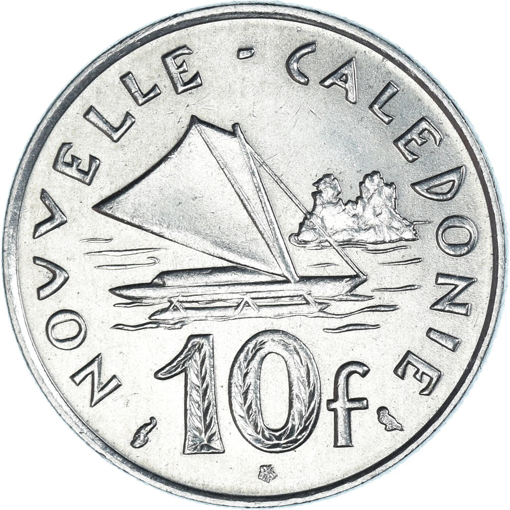 Moneda, Nueva Caledonia, 10 Francs, 1973
