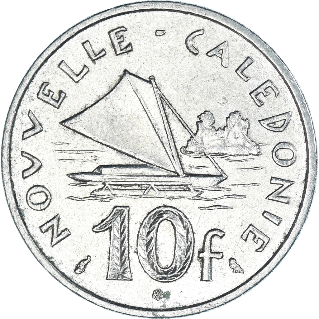 Moneda, Nueva Caledonia, 10 Francs, 1972
