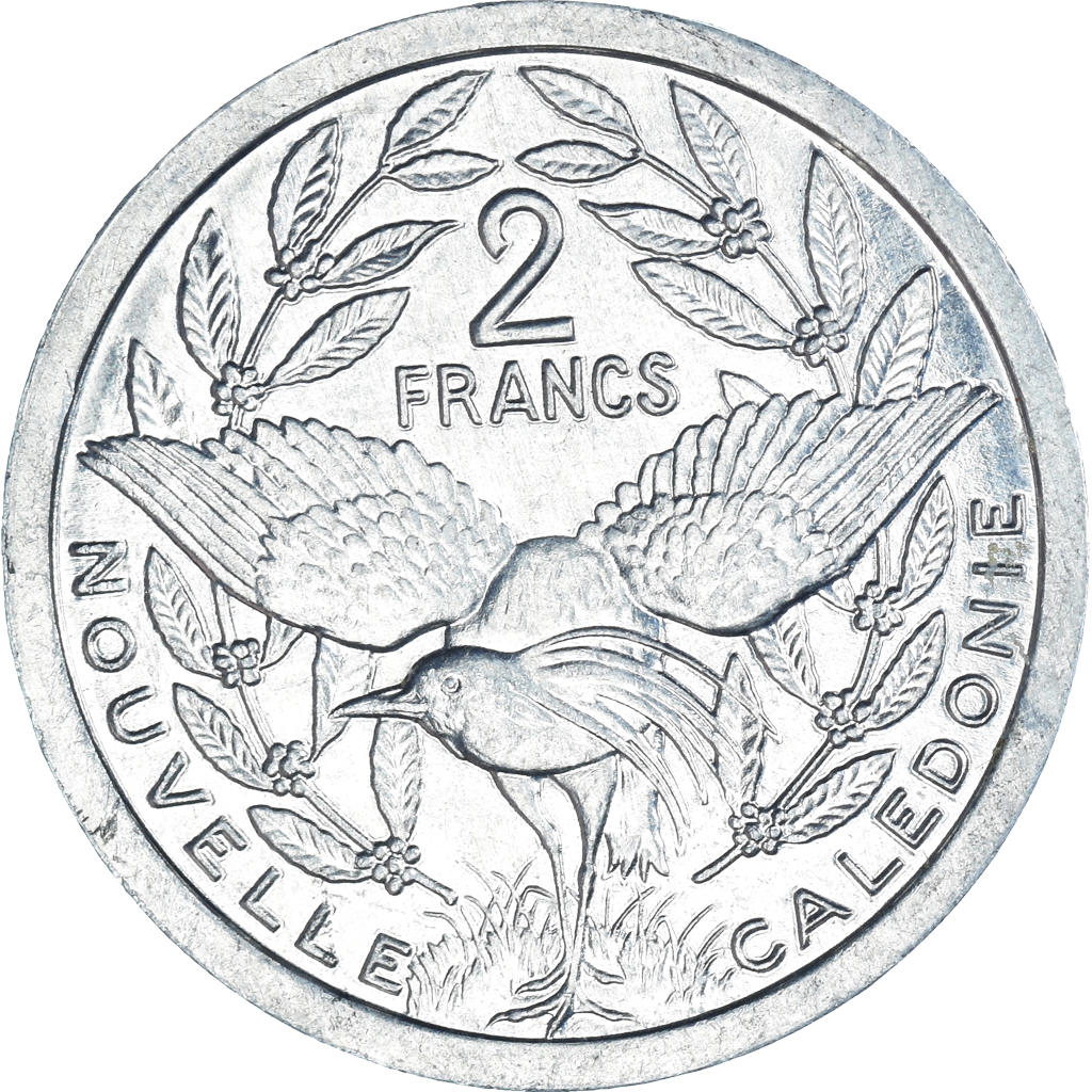 Moneda, Nueva Caledonia, 2 Francs, 1987