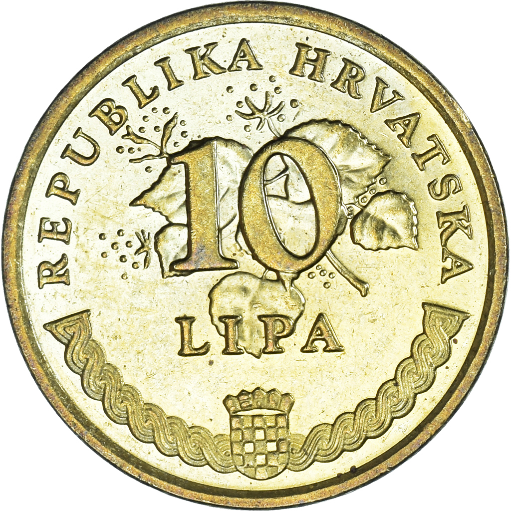 Moneda, Croacia, 10 Lipa, 2012